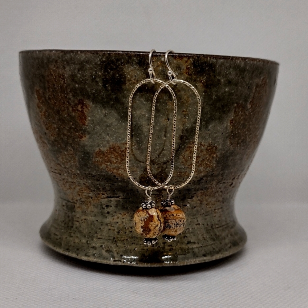 Picture Jasper Earrings